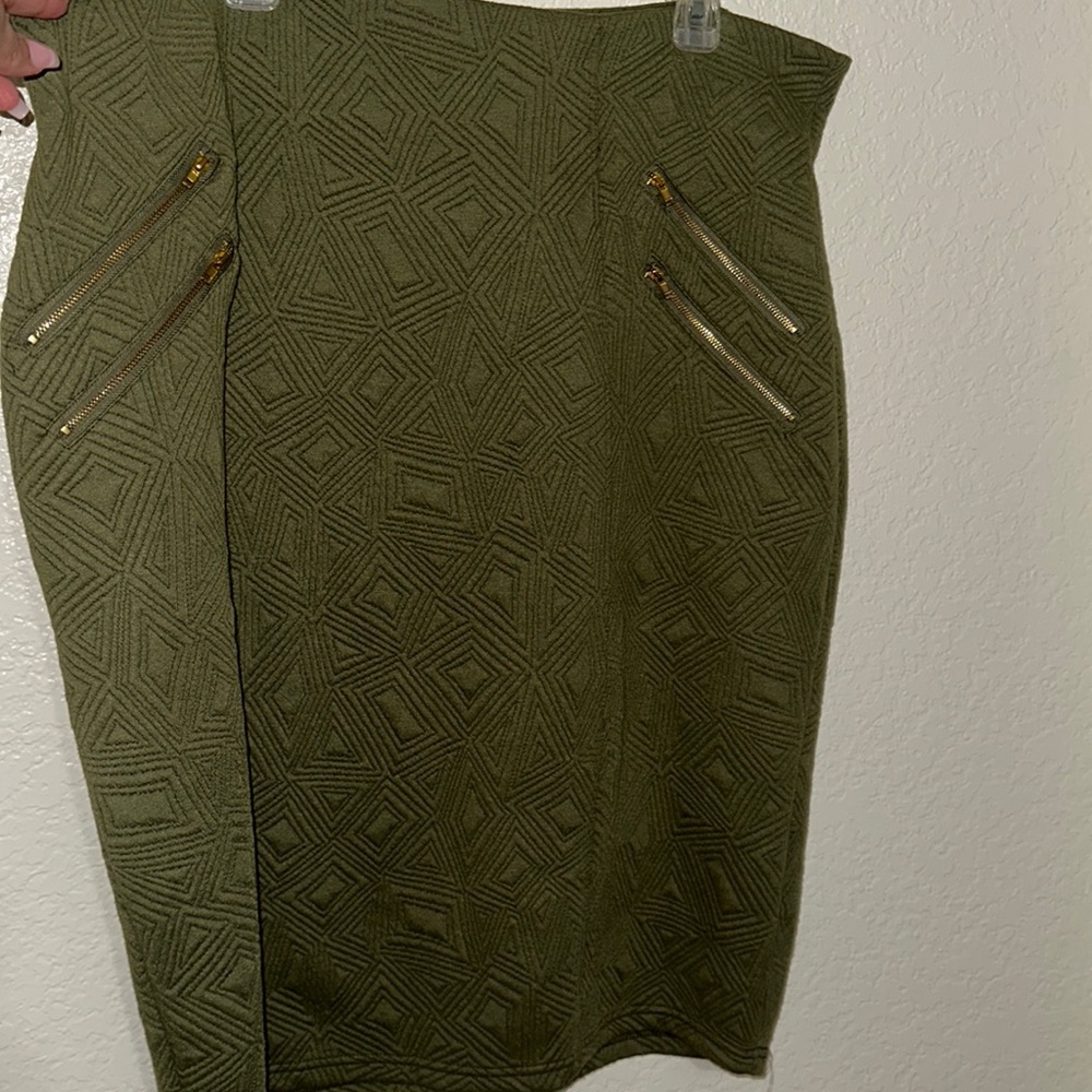 Olive green skirt